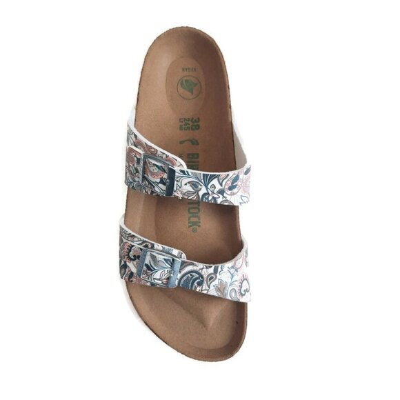 Birkenstock Sydney Vegan Birko-Flor Sandals Womens 7 EU 38 Paisley Light Rose - Picture 3 of 9